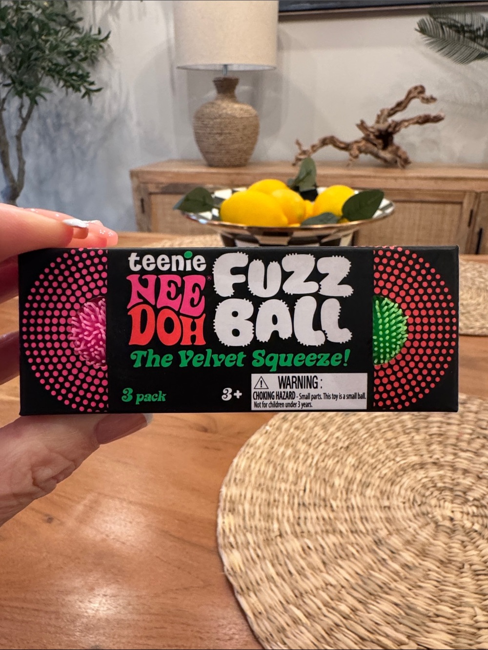 Teenie Needoh FuzzBall, 3 Pack